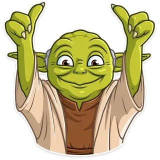 👍 Yoda Star Wars yoda, star wars, jedi, master yoda, character, movie telegram sticker