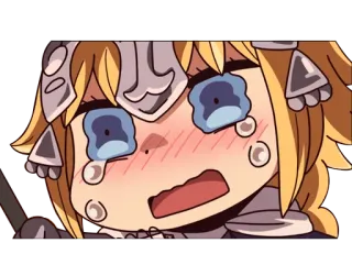 😢 anime, huilen, verdrietig, tranen, chibi, helm telegram sticker