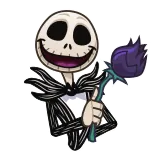 💐 Jack Skellington The Nightmare Before Christmas Jack Skellington, Nightmare Before Christmas, skeleton, Halloween, movie whatsapp sticker
