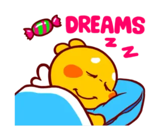 ❤ Dreams 睡眠, 夢, クマ, 漫画, キャンディ, 可愛い telegram sticker