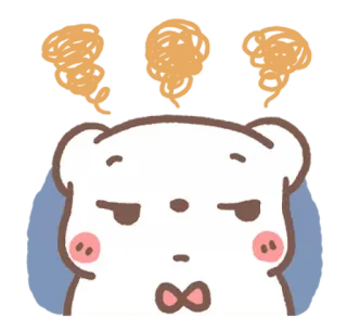 🧺 bear, cartoon, exhaustion, sad, cute, tired whatsapp sticker