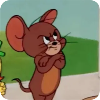 😴 Jerry Mouse Tom and Jerry cartoon, mouse, funny, animation, character whatsapp sticker