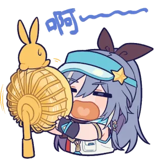 😝 啊 anime, fan, cute, summer, hot, rabbit telegram sticker