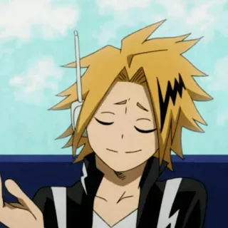 ⚡️ Denki Kaminari My Hero Academia Anime, Personaje, Denki Kaminari, My Hero Academia, Electricidad, Superhéroe whatsapp sticker