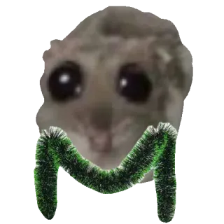 🎄 jerboa jerboa, mouse, rodent, cute, tinsel, holiday, christmas, animal, fuzzy, tiny telegram sticker