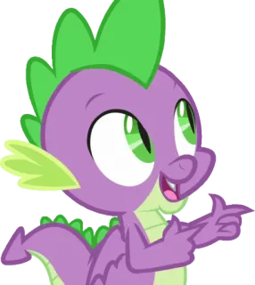 👉 Spike My Little Pony Spike, My Little Pony, dragon, cartoon, friendship, magic telegram sticker