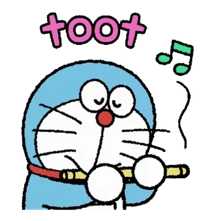 Doraemon Round and Animated @moe_sticker_bot telegram stickers