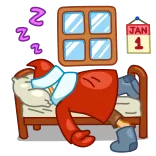 💤 tidur, tertidur, tahun baru, 1 januari, tempat tidur, kartun, zzz whatsapp sticker