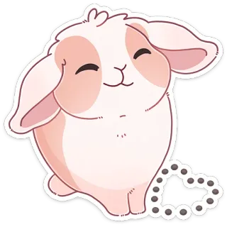☺️ adesivo, coelho, animal, fofo, desenho animado, coelho, kawaii whatsapp sticker