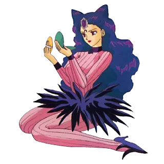 💄 Koan Sailor Moon アニメ, 悪役, メイク, 漫画, 紫髪, コアン, セーラームーン telegram sticker