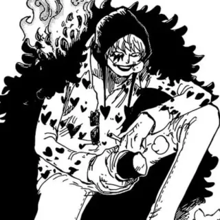😊 Doflamingo One Piece 动漫, 漫画, 多弗朗明哥, 海贼王, 角色, 反派 telegram sticker