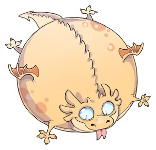 😛 Drache, Cartoon, niedlich, Fantasy, Aufkleber telegram sticker