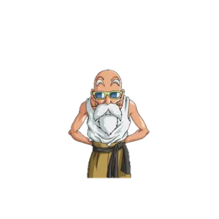 😎 Master Roshi Dragon Ball Anime, Personagem, Artes marciais, Velho, Mestre Kame telegram sticker