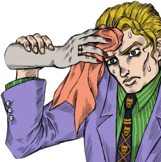 😰 Yoshikage Kira JoJo's Bizarre Adventure Anime, Manga, Jojo, aventure bizarre, Kira, Yoshikage Kira whatsapp sticker