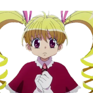 🥺 anime, girl, blonde hair, twintails, cartoon, character telegram sticker