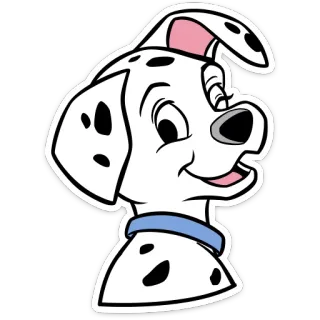 😉 dalmatiner, welpe, hund, cartoon, tier, haustier, süß telegram sticker