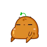 😑 CRYING crying, sad, potato, emotional, cute, cartoon telegram sticker