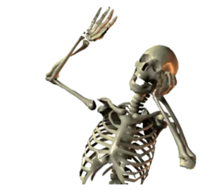 😱 scheletro, ossa, halloween, anatomia, spaventoso, inquietante telegram sticker