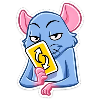 ☺️ animal, ratón, tarjeta, uno, juego, dibujos animados, lindo, juguetón telegram sticker