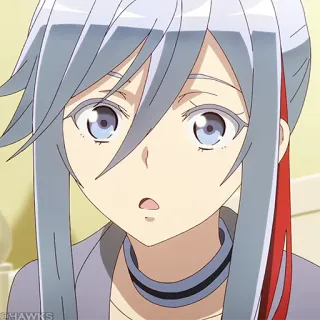 💎 Anime, Personagem, Garota, Cabelo cinza, Feminino telegram sticker