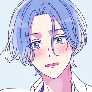 😍 Anime, Ruborizar, Desenho animado, Fofo, Masculino, Pessoa telegram sticker