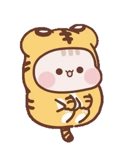 👿 lucu, harimau, binatang, kartun, menggemaskan telegram sticker