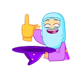 🖕 middle finger, wizard, offensive, cartoon, gesture telegram sticker