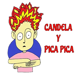 😳 CANDELA Y PICA PICA desenho animado, personagem, vela, Pica Pica, animação telegram sticker