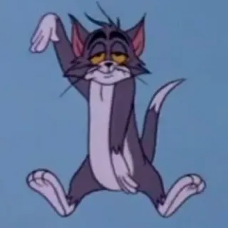 😑 Tom Cat Tom and Jerry desenho animado, gato, preguiçoso, engraçado, animação telegram sticker