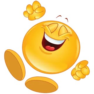 😂 emoji, laughing, yellow, happy telegram sticker