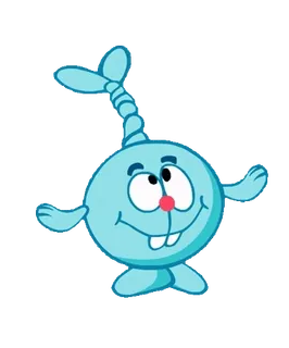🐰 Krosh Smeshariki cartoon, animal, character, blue, bunny telegram sticker