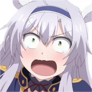 😂 Anime, Personaggio, Espressione, Scioccata, Ragazza, Piangente whatsapp sticker