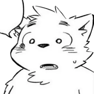 😯 Tier, Katze, Manga, Fellwesen, geschockt, besorgt telegram sticker