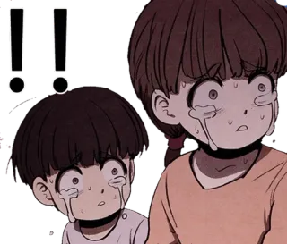😶 piangere, bambini, paura, shock telegram sticker