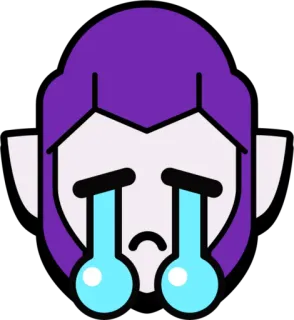 😭 울음, 슬픔, 눈물, 감정, 얼굴, 만화 telegram sticker
