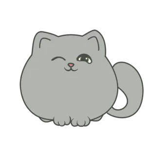 😉 고양이, 귀여운, 만화, 동물, 카와이, 스티커 telegram sticker
