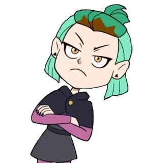 😠 Amity Blight The Owl House cartoon, animation, angry, Amity Blight, The Owl House, character, tv show telegram sticker