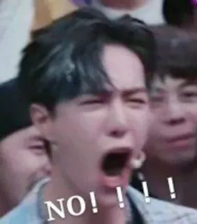 🤍 NO!!!! cri, non, expression, contrarié telegram sticker