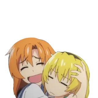 🫂 Anime, Abrazo, Amistad, Lindo, Dibujos animados whatsapp sticker