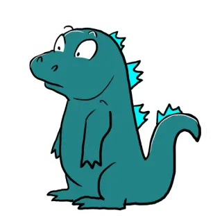 😳 Godzilla สัตว์ประหลาด, ไดโนเสาร์, การ์ตูน, ก็อตซิลล่า, สัตว์เลื้อยคลาน telegram sticker