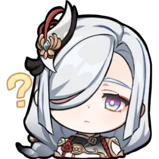 ❓ Shenhe Genshin Impact ? Anime, Pregunta, Confundido, Juego, Genshin Impact, Shenhe telegram sticker
