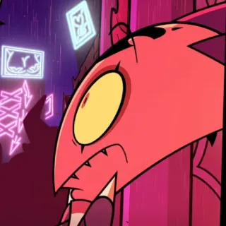 ☹️ Cartone animato, Helluva Boss, Imp, Arrabbiato, Demone telegram sticker