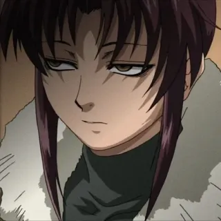 😒 Revy Black Lagoon Anime, Revy, Black Lagoon, Charakter whatsapp sticker