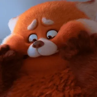 🍔 Красная панда, Милый, Мультик, Животное, Выражение, Смешной, Мягкий telegram sticker
