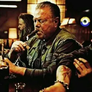 🚬 Sons of Anarchy motorcycle club, gang, cigar, SOA, crime telegram sticker