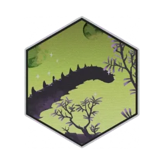 🐛 monster, silhouette, nature, fantasy, alien, creature, landscape telegram sticker