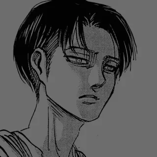 🤢 Levi Ackerman Attack on Titan anime, manga, levi, levi ackerman, attack on titan telegram sticker