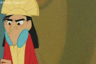 😠 Kuzco The Emperor's New Groove disney, dessin animé, kuzco, kuzco l'empereur mégalo, drôle, mème, lama, animé whatsapp sticker