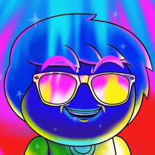 😶‍🌫️ Dibujos animados, Gafas de sol, Personaje, Retrato, Colorido, Ilustración whatsapp sticker
