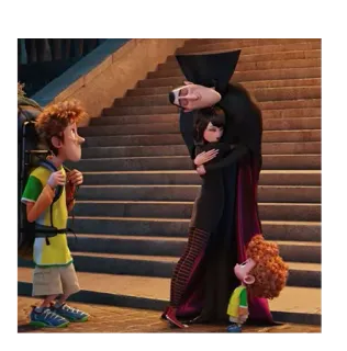 👨 Dracula Hotel Transylvania Дракула, Монстры на каникулах, мультфильм, семья, монстр, Мэвис telegram sticker
